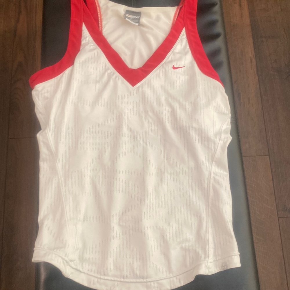 Nike white active tank